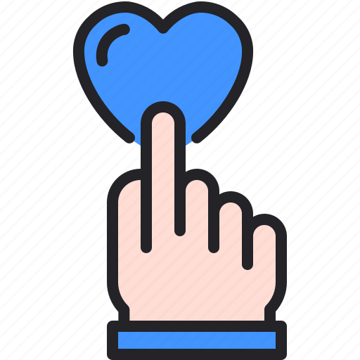 Love, touch, heart, hand, finger icon - Download on Iconfinder