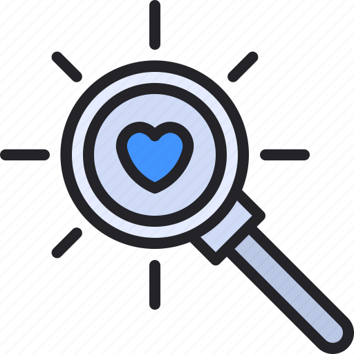 Search, magnifying, glass, love, heart, find icon - Download on Iconfinder