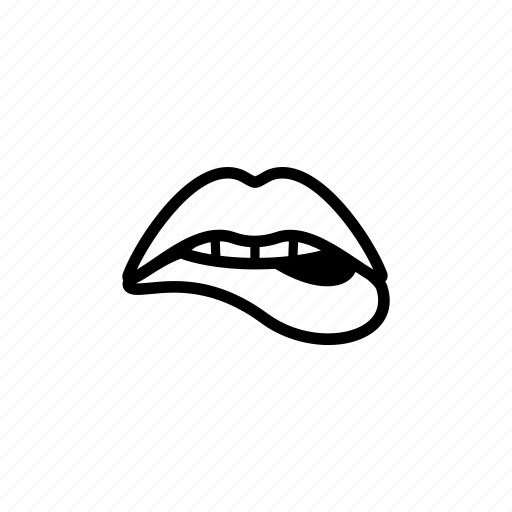Lip, mouth, lips, woman, love, sex, bitten icon - Download on Iconfinder