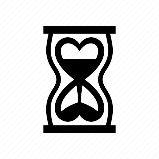 Clock, heart, hourglass, love, romantic, time, valentine day icon - Download on Iconfinder