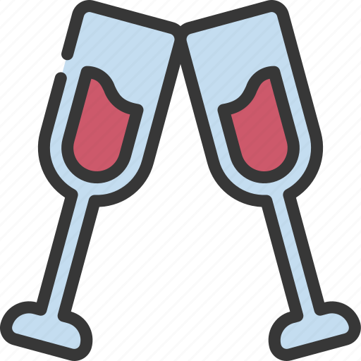 Cheers, loving, passion, glasses, champagne icon - Download on Iconfinder