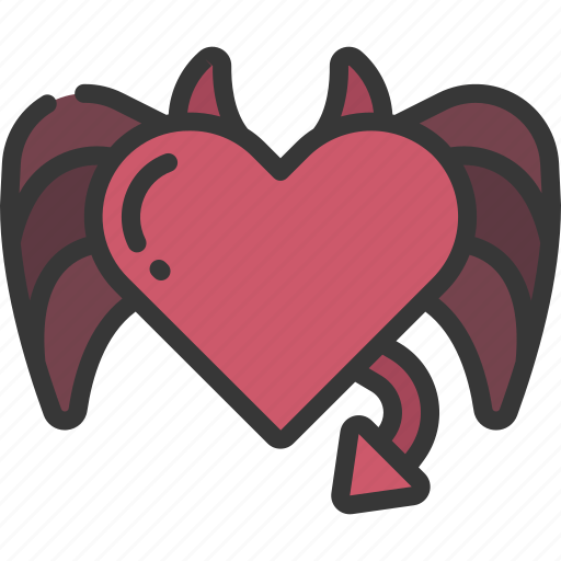 Devil, heart, loving, passion, evil icon - Download on Iconfinder