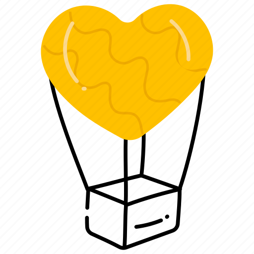 Ballooning, romantic ballooning, balloon ride, love balloon, hot balloon sticker - Download on Iconfinder
