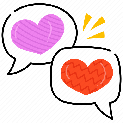 Love talk, romantic chat, romantic messaging, love chat, romantic conversation sticker - Download on Iconfinder