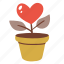 pot, love, heart, growth, romance 
