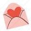 envelope, heart, love, valentine, message 