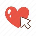 click, heart, love, valentine, romantic, cursor
