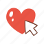 click, heart, love, valentine, romantic, cursor 