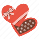 chocolates, heart, love, box, valentine, gift