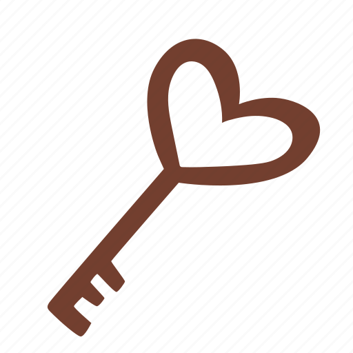 Key, heart, love, romantic, romance icon - Download on Iconfinder