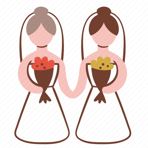 Couple, bride, wedding, homosexual, love, lgbt, marriage icon - Download on Iconfinder