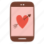 smartphone, love, message, technology 