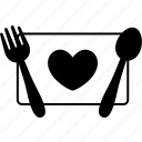 romantic, dinner, spoon, fork, love, valentine, wedding, cute