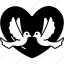 birds, two, with, heart, love, valentine, wedding, romantic, cute 