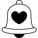 bell, heart, love, valentine, wedding, romantic, cute