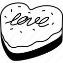 cake, heart, love, valentine, wedding, romantic, cute