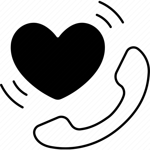 Calling, heart, love, valentine, wedding, romantic, cute icon - Download on Iconfinder