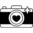 camera, heart, love, valentine, wedding, romantic, cute