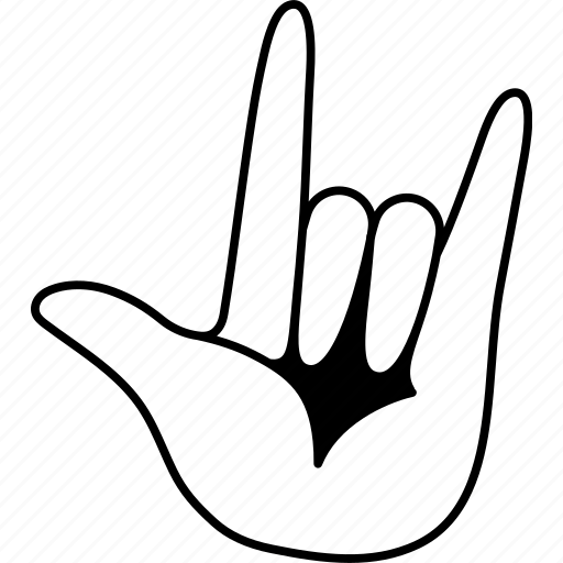 Hand, i, love, you, sign icon - Download on Iconfinder