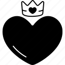 heart, crown, love, valentine, wedding, romantic, cute