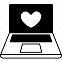 laptop, notebook, heart, love, valentine, wedding, romantic, cute