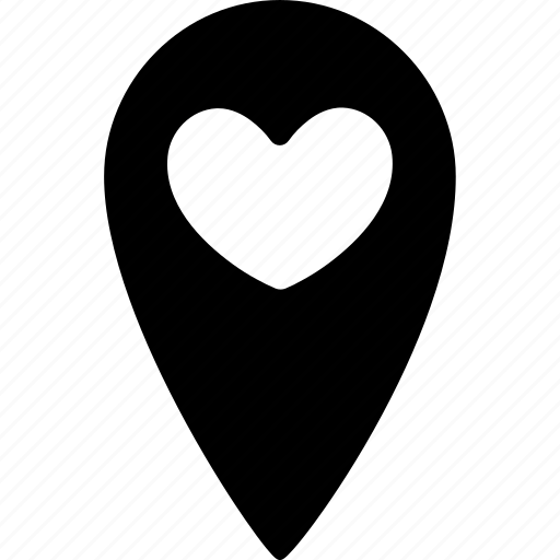 Location, pin, heart icon - Download on Iconfinder