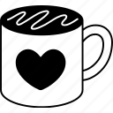 mug, heart, love, valentine, wedding, romantic, cute