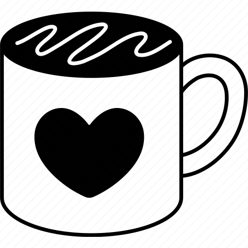 Mug, heart, love, valentine, wedding, romantic, cute icon - Download on Iconfinder