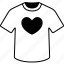 shirt, heart 