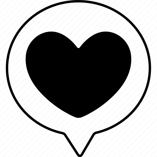 Speech, heart, balloon, love, valentine, wedding, romantic icon - Download on Iconfinder