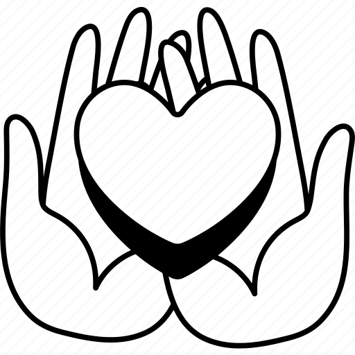 Two, hand, holding, heart, love, valentine, wedding icon - Download on Iconfinder
