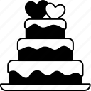 wedding, cake, love, valentine, romantic, heart, cute