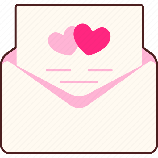 Envelope, paper, heart, love, valentine, wedding, sticker sticker - Download on Iconfinder