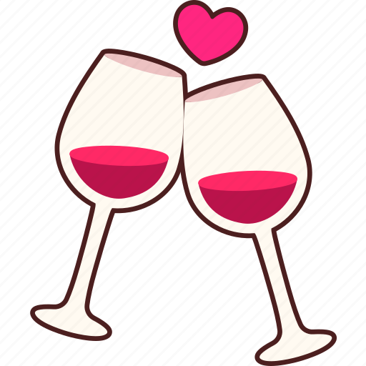 Cheers, red, wind, love, valentine, wedding, sticker sticker - Download on Iconfinder