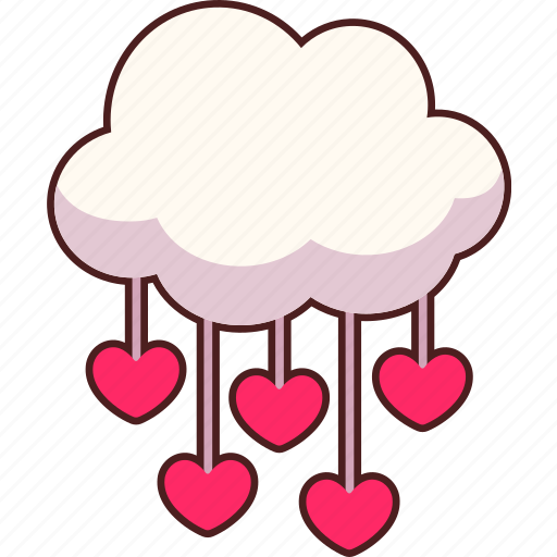 Cloud, heart, drop sticker - Download on Iconfinder