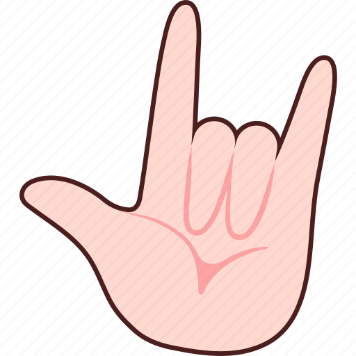 Hand, i, love, you, sign sticker - Download on Iconfinder