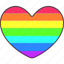 heart, rainbow, love, valentine, wedding, sticker, cute