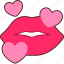 heart, lips, kiss, love, valentine, wedding, sticker, cute 