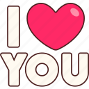 i, heart, you, love, valentine, wedding, sticker, cute