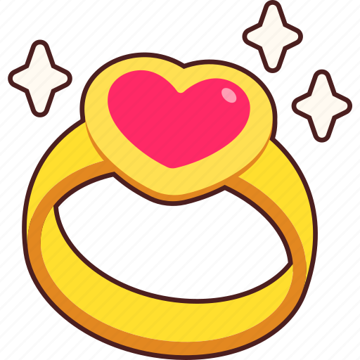 Jewel, ring, heart, love, valentine, wedding, sticker sticker - Download on Iconfinder