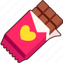 chocolate, heart, love, valentine, wedding, sticker, cute