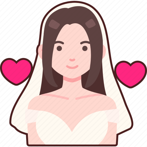 Woman, inlove, love, valentine, wedding, sticker, cute sticker - Download on Iconfinder