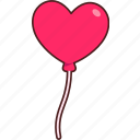heart, balloon, love, valentine, wedding, sticker, cute