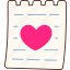 heart, on, paper, note, love, valentine, wedding, sticker, cute 