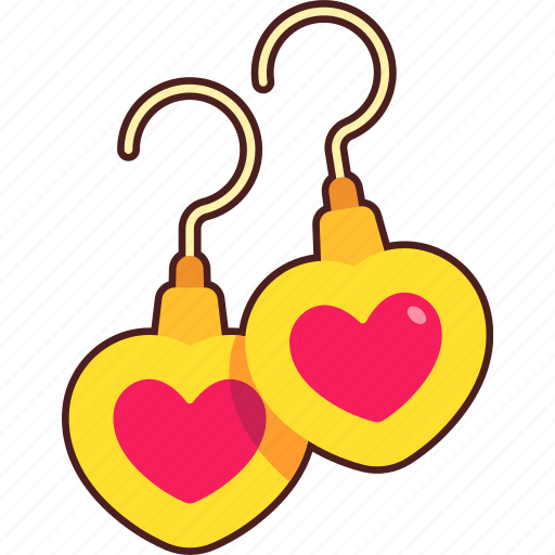 Jewel, earring, heart sticker - Download on Iconfinder