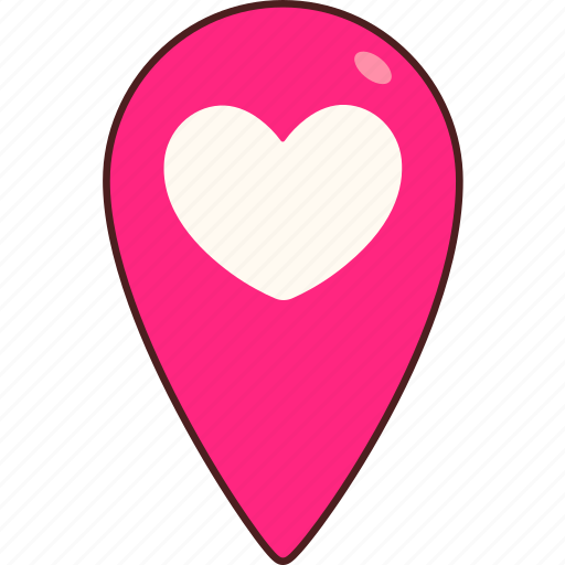 Location, pin, heart, love, valentine, wedding, sticker sticker - Download on Iconfinder