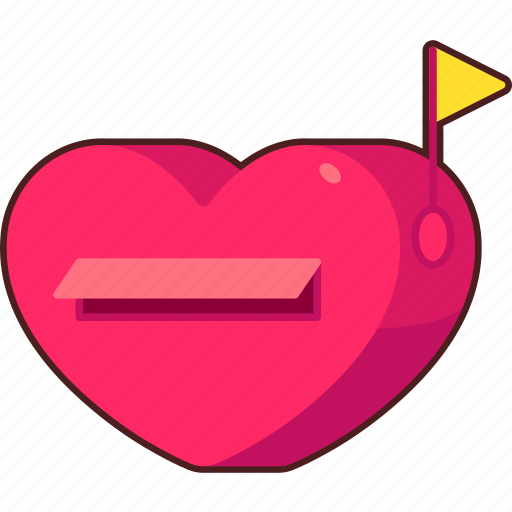 Mailbox, heart, love, valentine, wedding, sticker, cute sticker - Download on Iconfinder