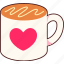 mug, heart, love, valentine, wedding, sticker, cute 