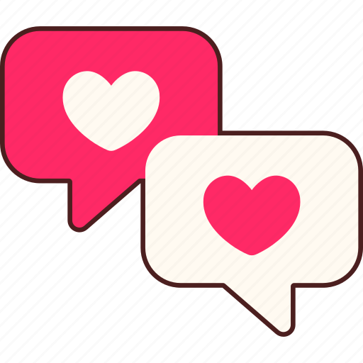 Speech, heart, balloon, two sticker - Download on Iconfinder