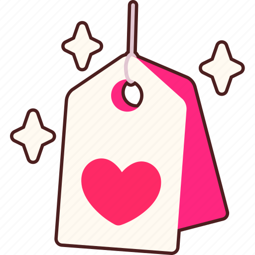 Tag, heart, love, valentine, wedding, sticker, cute sticker - Download on Iconfinder